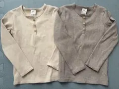 H&M ベビー　90 ロンT リブ　ボタン