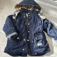 BREEZE ブリーズ　ネイビー フード付き中綿コート