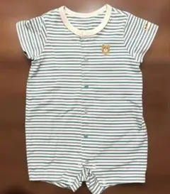 ミキハウス　ホットビスケッツ　ボーダーロンパース　70