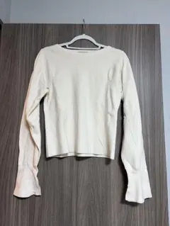 mystic アイボリー フレア袖ニット レディース