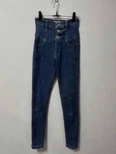 0サイズ【EMODA】ELDER ハイウエストデニム パンツ