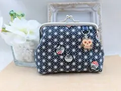 ミナペルホネン パッチワーク ×ちょうちょ がま口ポーチ ハンドメイド