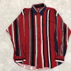 ★90’古着★ CHAPS RALPH LAUREN マルチストライプシャツ L