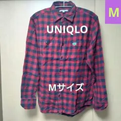 UNIQLO 赤黒チェックネルシャツ 長袖 Lサイズ