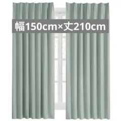 ✨ カルダモングリーン　Hansleep カーテン 1級遮光 丈210cm