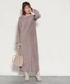 【美品】cheekベロアワンピース