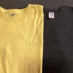 Lands' End XL Tシャツ 黄色　フルーツオブザルーム長袖Tシャツ２枚