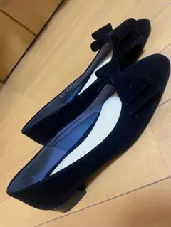 LE TALON ブラック フラットシューズ 23