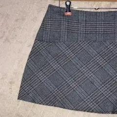 ザラウーマン ミニ丈 台形 スカート M ブラック チェック柄