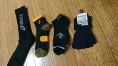 未使用asics le coq ダイソー ソックス4足セットのサムネイル