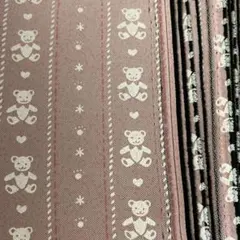 クマ柄ピンク生地 150x250 ポリエステル100%