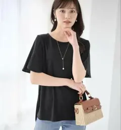 【新品未使用】alotta ブラック 半袖トップス