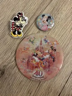 ミニーマウス 缶バッジ