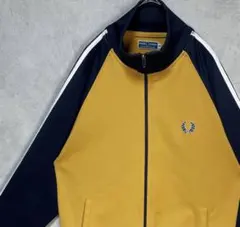 古着 80s フレッドペリー トラックジャケット イエロー ネイビー ホワイト