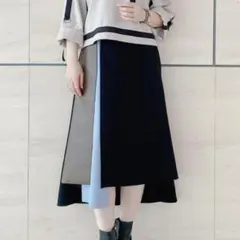 GRANDTABLE × air grand　エコレザーパネルスカート