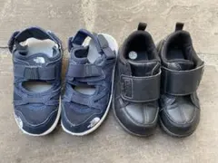 ノースフェイス キッズサンダル18cm アシックス靴16.5cm 2足セット