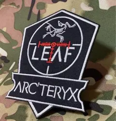 ラバータイプ ARC'TERYX LEAF ロゴ ラバーパッチベルクロワッペン