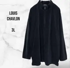 【ルイシャブロン】長袖カットソー ハーフジップ ハイネック(3L)ゆったり 美品