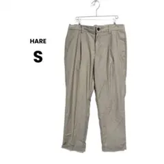 ハレ HARE スラックス タック パンツ 洗える 春 薄手 ウエスト紐 Sのサムネイル