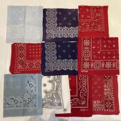 60s〜80s まとめ売り 10枚 vintage ビンテージ バンダナ USA