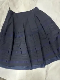 エムズグレイシー　デザインスカート　ネイビー　レース