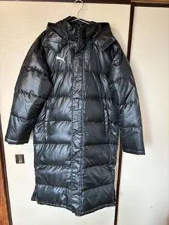 美品 Puma ブラック ダウン ベンチコート ダウン90% 刺繍ロゴ