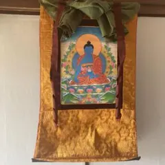 야쿠시 뇨라이 행잉 스크롤 탱카 페인트