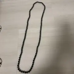黒　天然石　カットネックレス
