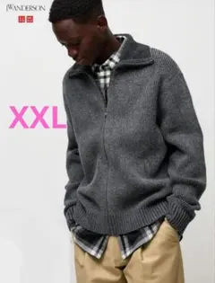 UNIQLO JW ANDERSON スフレヤーンリブフルジップセーター XXL