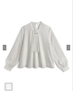 GRL グレイル　パールボウタイブラウス