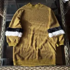 SPIGA ファー付きオーバーサイズニット