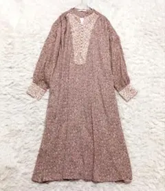 新品未使用 チャオパニック ロングワンピース 花柄 ピンクベージュ