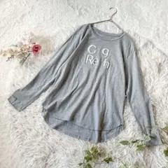 【GEORGES RECH】ロゴ　刺繍　カットソー 40 グレー コットン 長袖のサムネイル