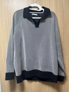 ZARA ストライプ ポロ　セーター