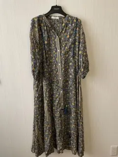 Discoat 花柄 七分袖 シャツワンピース