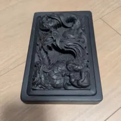 堆朱 文箱 硯箱 山水図 彫刻 書道用具 - メルカリ