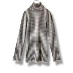 ラディエイト　ヤマダヤ　タートルネックカットソー(9)春ニット　ボーダー　大人