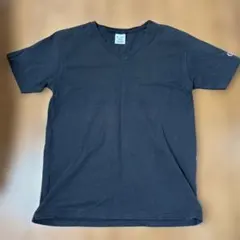 美品 ChampionチャンピオンVネックポケットTシャツ ブラック
