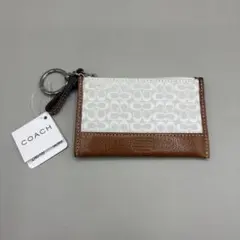 Coach Signature Leather Coin Case
