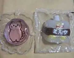 スクイーズ　ココオイル　明治ミルク　クリア猫　　Mサイズ