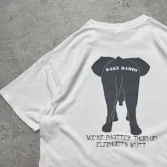 90s ビンテージ WA•KE RADIO 89.5 バックプリント Tシャツ