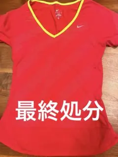 Nike Dri-FIT VネックTシャツ Mサイズ レッド