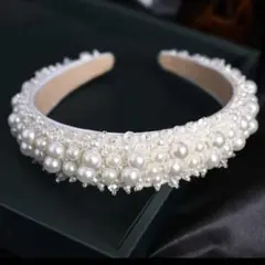 パール カチューシャ ウエディング ブライダル 花嫁