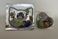 忍たま乱太郎　ナンジャタウン　七松小平太　アクリルコースター　ハート缶バッジ