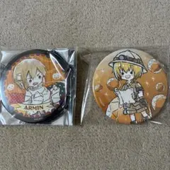 進撃の巨人 アルミン 缶バッジ グラフアート ハロウィン 宝石 ホログラム