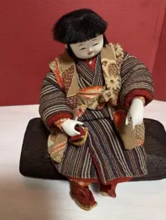 週末お値下げ♪ 市松人形 徳茂 松乾斎東光 お座り着せ替え 銀座かぶき