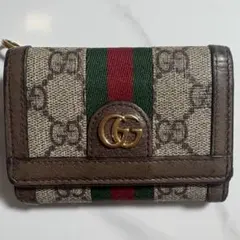 GUCCI GGキャンバス 三つ折り財布