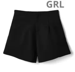 【GRL】タックハイウエストショートパンツ[at1744]ブラック