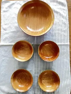 ☆岐阜県産天然木製食器5点セット☆