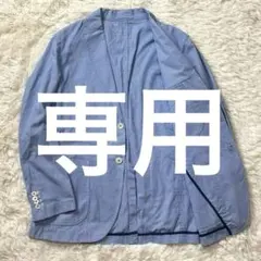 ESTNATION 千鳥格子 テーラードジャケット アンコン L ブルー　春夏